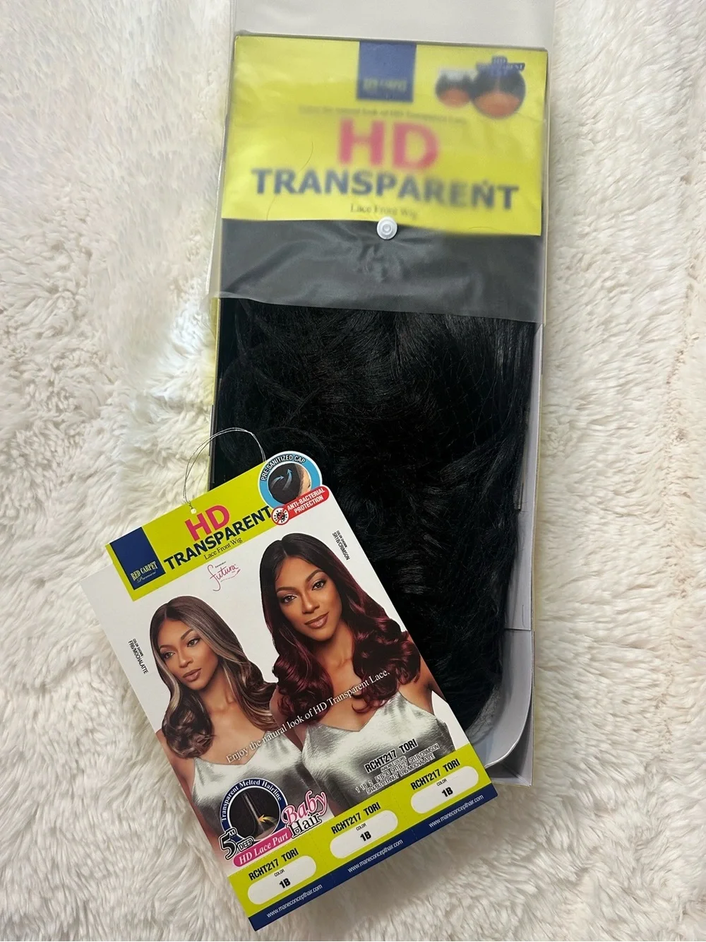 Mane Concept TORI RCHT217 HD Transparent Lace Front Wig 1B NWT